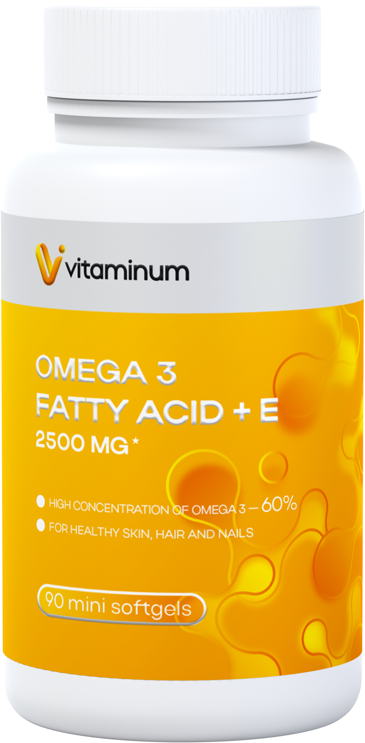  Vitaminum ОМЕГА 3 60% + витамин Е (2500 MG*) 90 капсул 700 мг   в Краснодаре